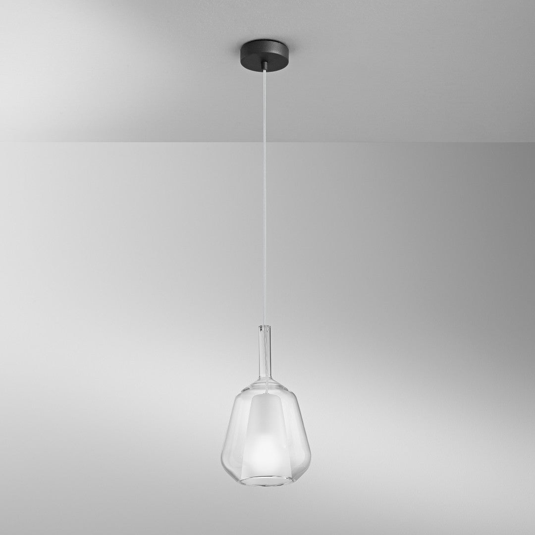 Sospensione componibile vetro soffiato D.18cm 1XE27 non incl. Pirex Sospensione componibile vetro soffiato D.18cm 1XE27 non incl. Pirex